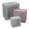 Holiday Scallop Window Top Decorative Gift Box Multicolor Paper 3x4.25x4.25 Inches Perfect for Christmas Gifts